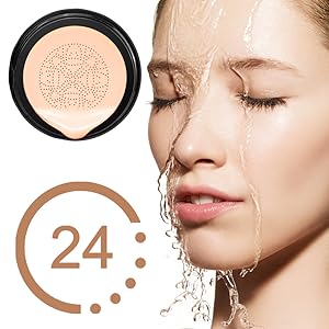 GLOWVEIL CC Crème à  pinceau de champignon - Le Voile de Lumière qui Sublime Votre Peau